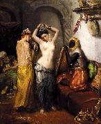 Theodore Chasseriau Orientalist Interior oil